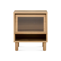 Sami - Oak Nightstand with Glass Door