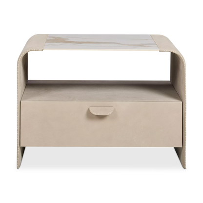 Zen - Leather Nightstand by Gamma