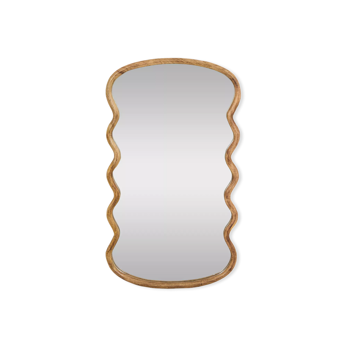 Wavy - miroir en bois de manguier ondulé