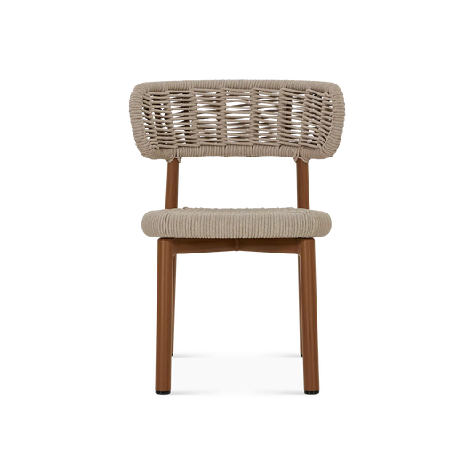 Lady - Chaise sans bras extérieure en corde