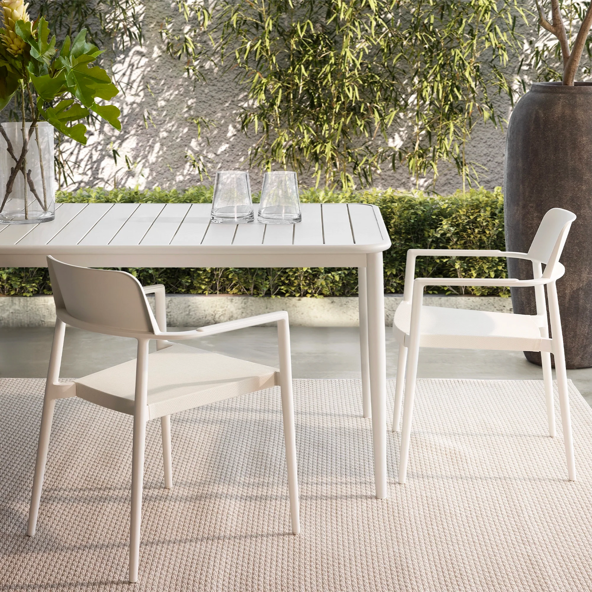 Chiclet - Outdoor Aluminium Chair Without Arms
