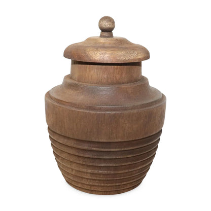 Mila II - handcrafted wooden jar with lid