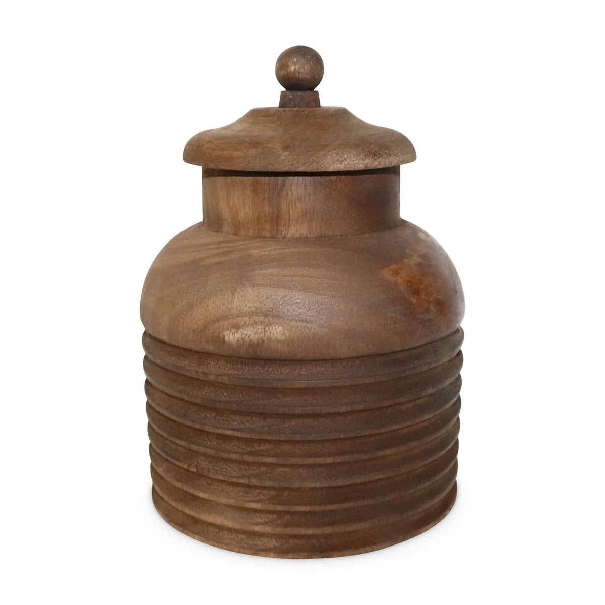 Mila III - handcrafted wooden jar with lid