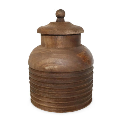 Mila III - handcrafted wooden jar with lid