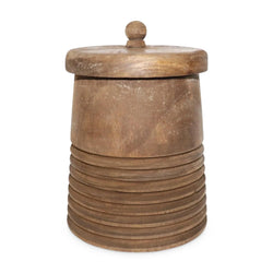 Mila I - handcrafted wooden jar with lid