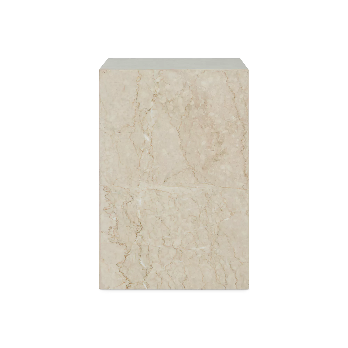 Kub - Travertine-Effect Side Table