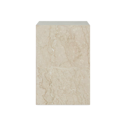 Kub - Travertine-Effect Side Table
