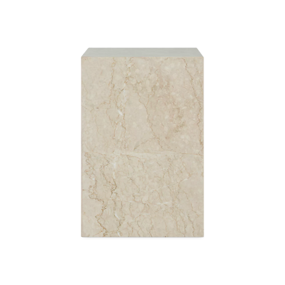 Kub - Travertine-Effect Side Table
