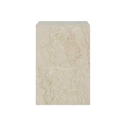 Kub - Travertine-Effect Side Table