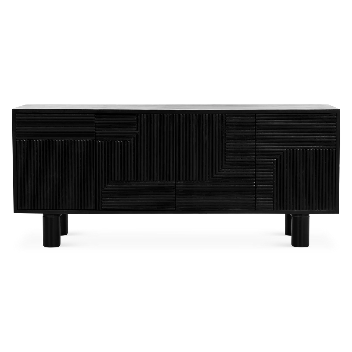 Nero - Meuble TV avec rangement en bois