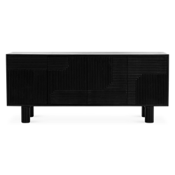Nero - Meuble TV avec rangement en bois