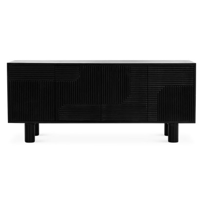 Nero - Meuble TV avec rangement en bois