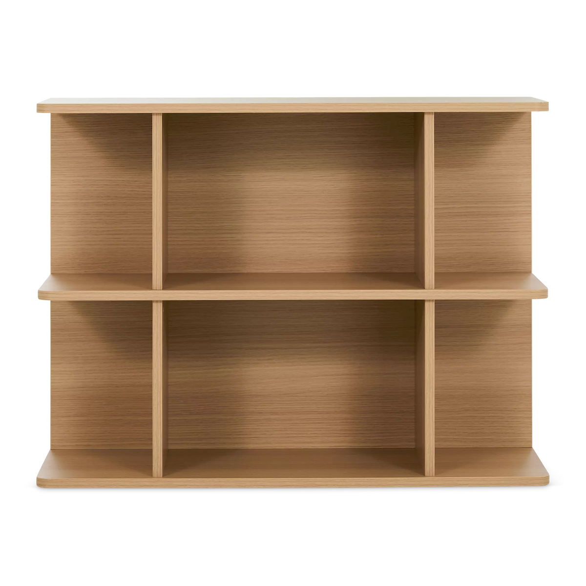 Mila - Short Bookcase in Natural Wood Veneer