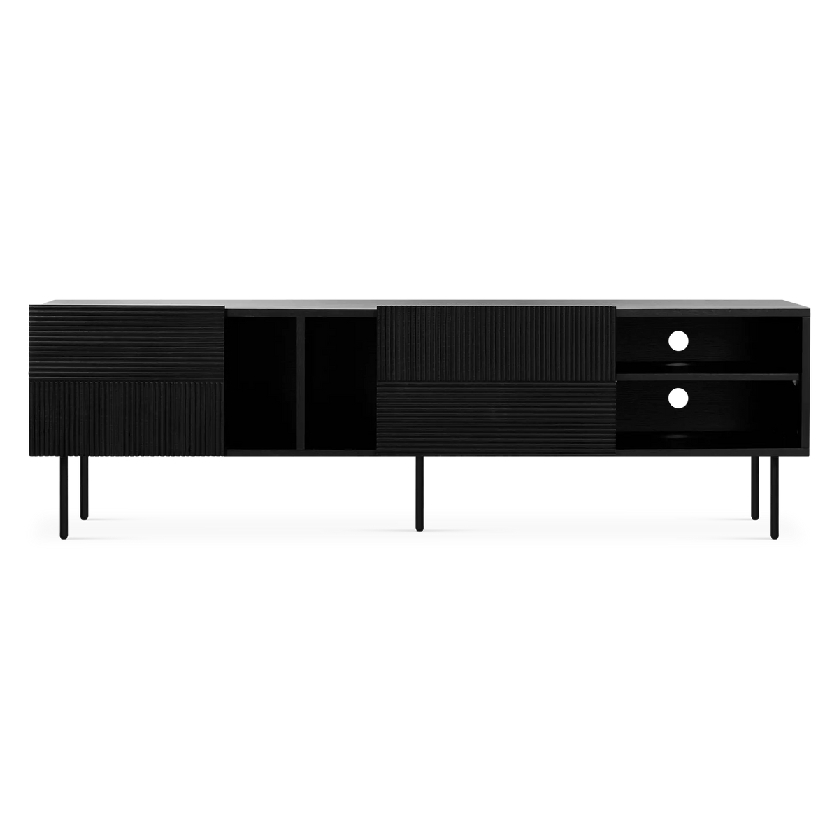 Cannelle - Modern Black Wood TV Stand