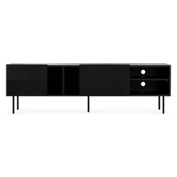 Cannelle - Modern Black Wood TV Stand