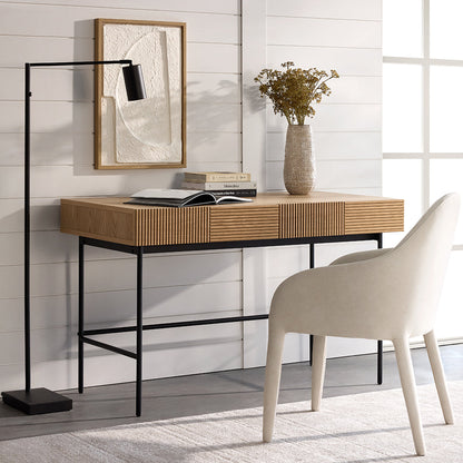 Cannelle - Natural or Black Oak Desk
