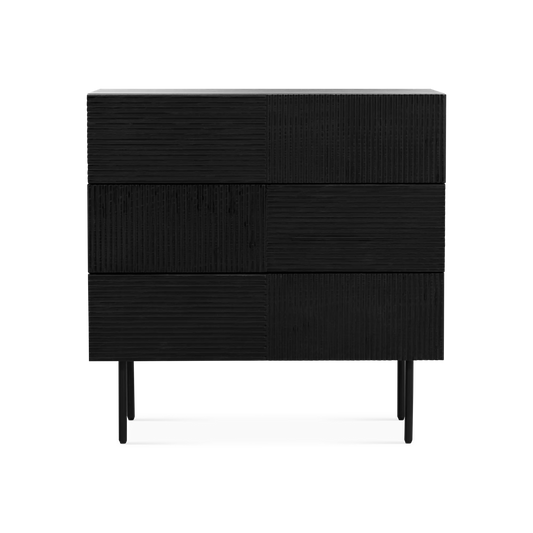 Cannelle - Commode en bois avec 3 tiroirs