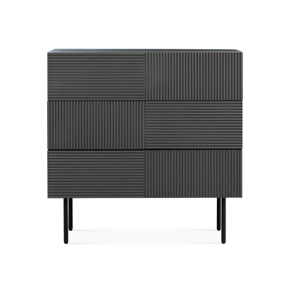 Cannelle - Commode en bois avec 3 tiroirs