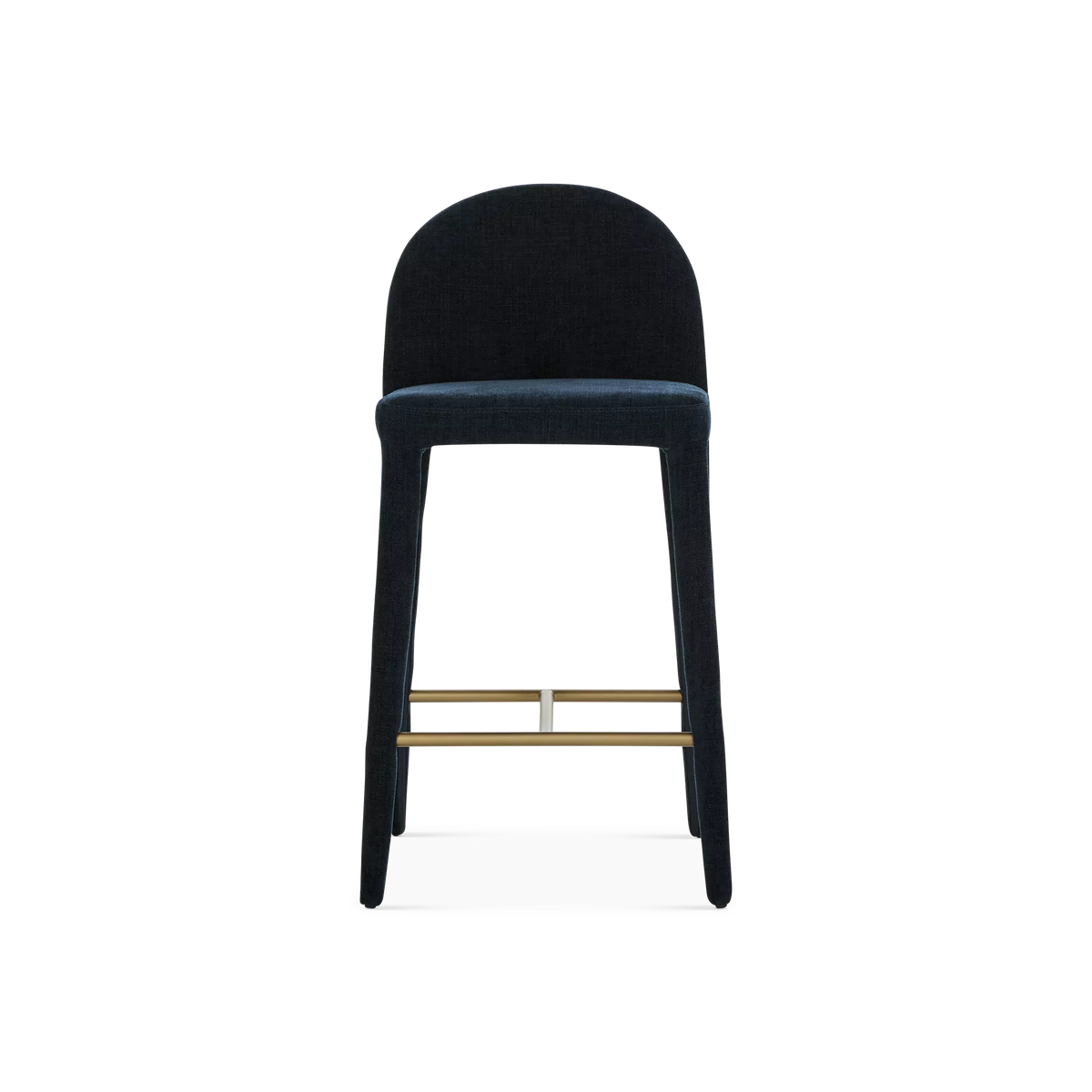 Oliver - Velvet and Gold Metal Stool