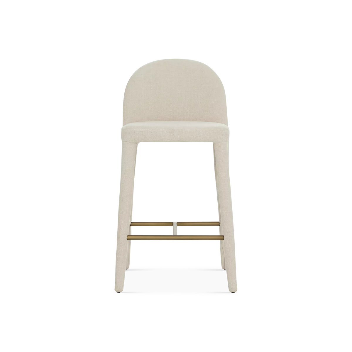 Oliver - Velvet and Gold Metal Stool