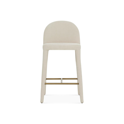 Oliver - Velvet and Gold Metal Stool