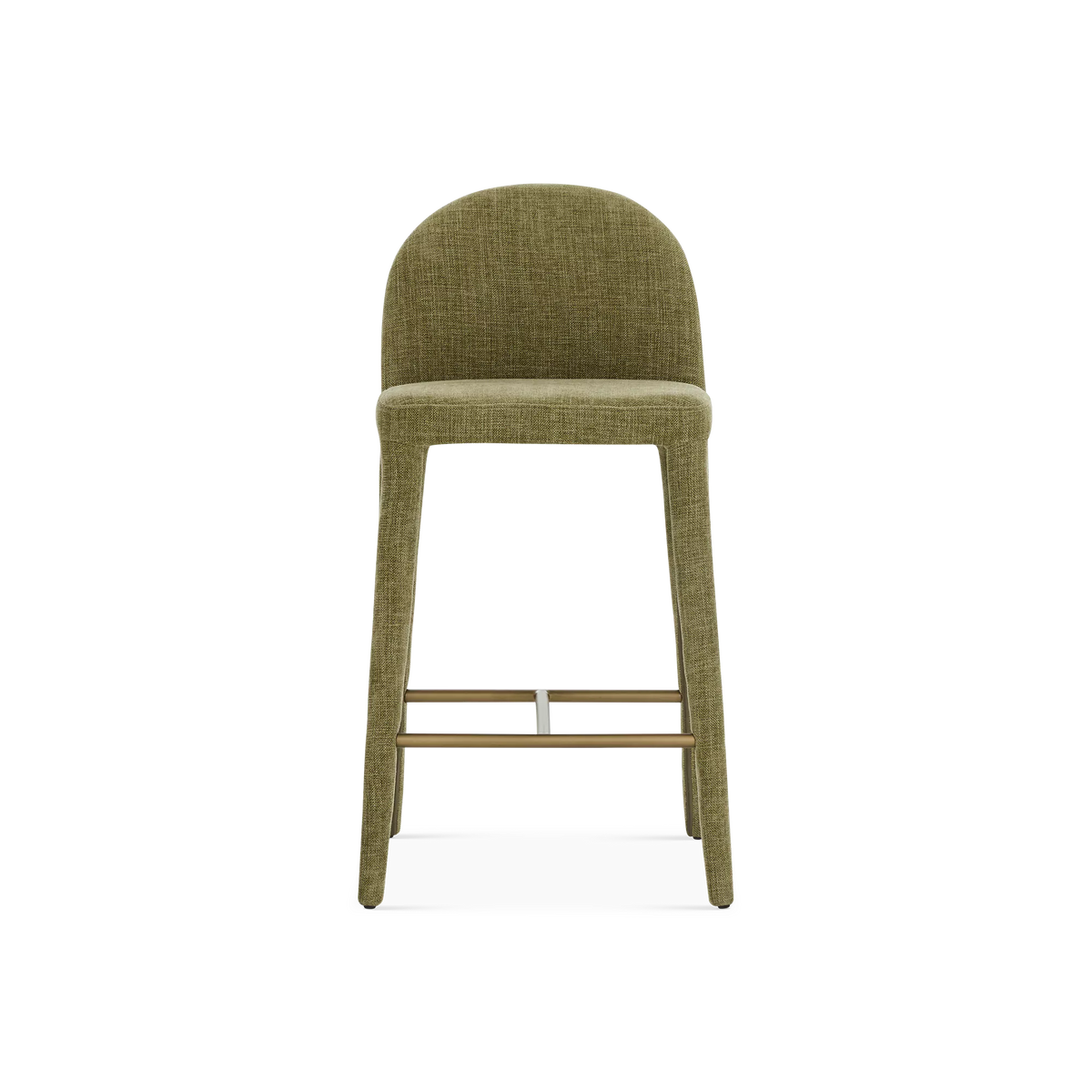 Oliver - Velvet and Gold Metal Stool