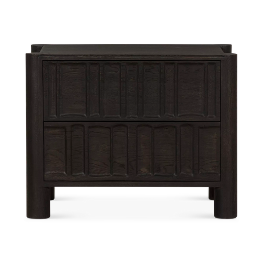 Ezri - Carved Brown Oak Dresser by Four Hands