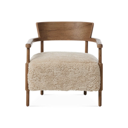 Bennett - Fauteuil en chêne massif et peau lainée par Four Hands