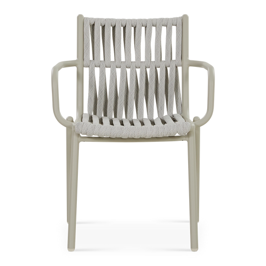 Réglisse - Chaise sans bras extérieure en corde