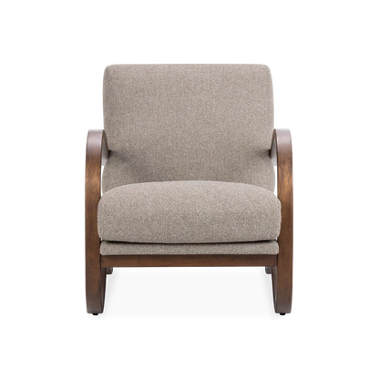 Paxon - Wood Veneer and Fabric Armchair by Four Hands | Maison Corbeil