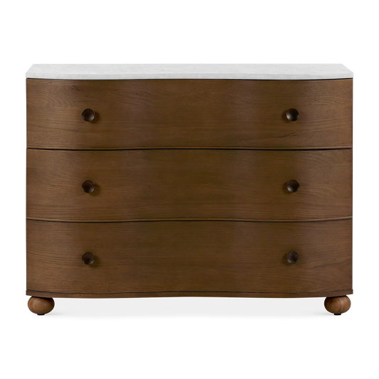 Tiago - Oak and Marble Dresser by Four Hands