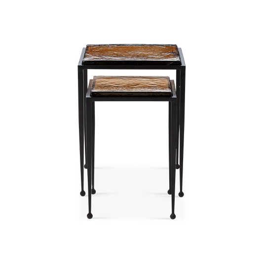 Dalston - Tables gigognes en verre par Four Hands