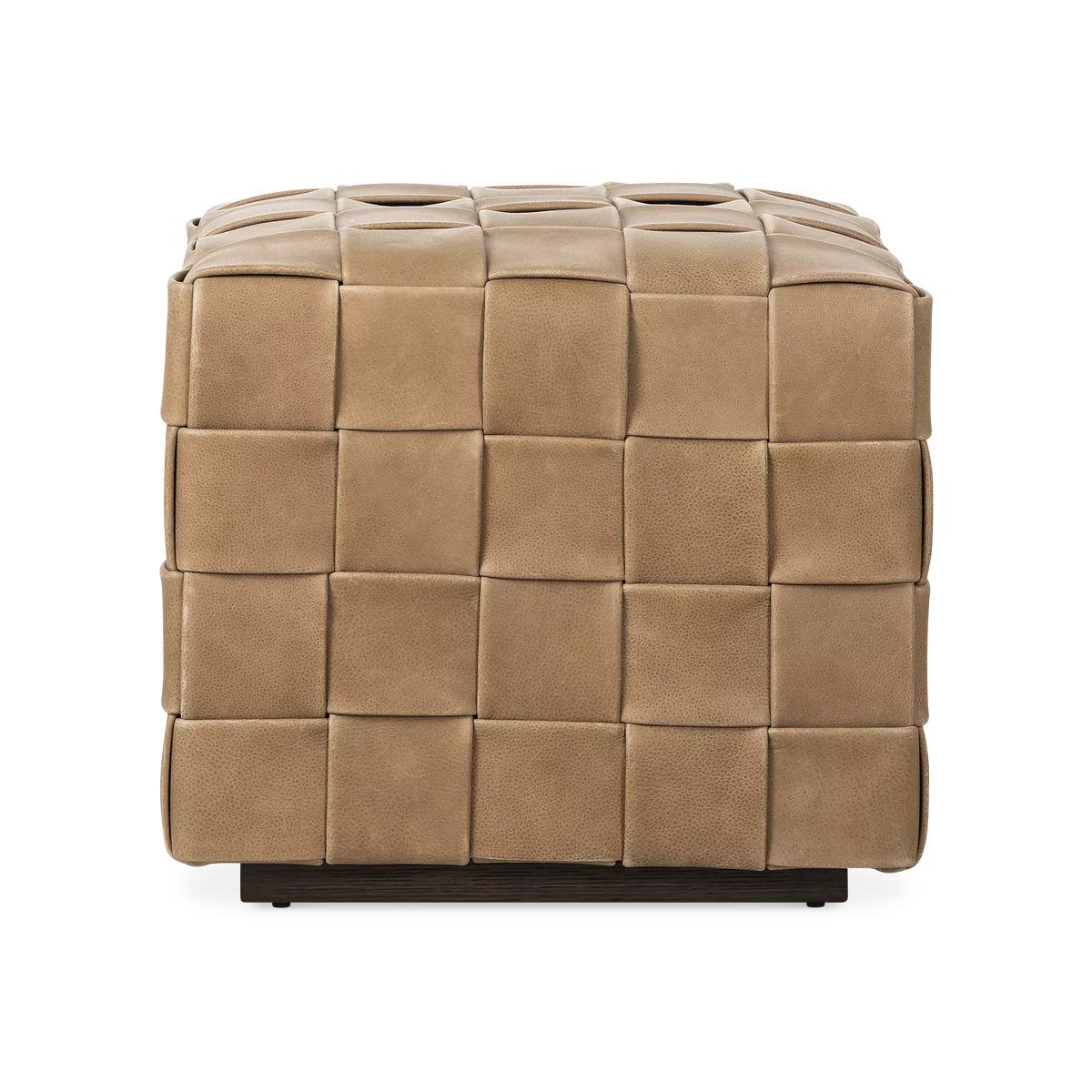 Flores - Ottoman en cuir par Four Hands