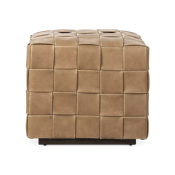 Flores - Ottoman en cuir par Four Hands