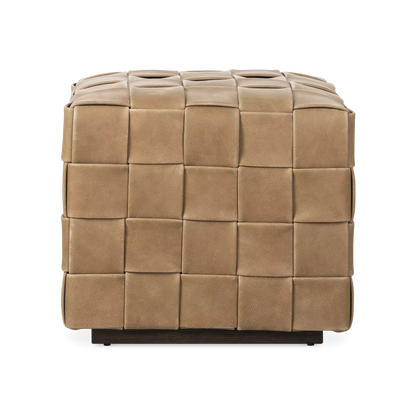 Flores - Ottoman en cuir par Four Hands