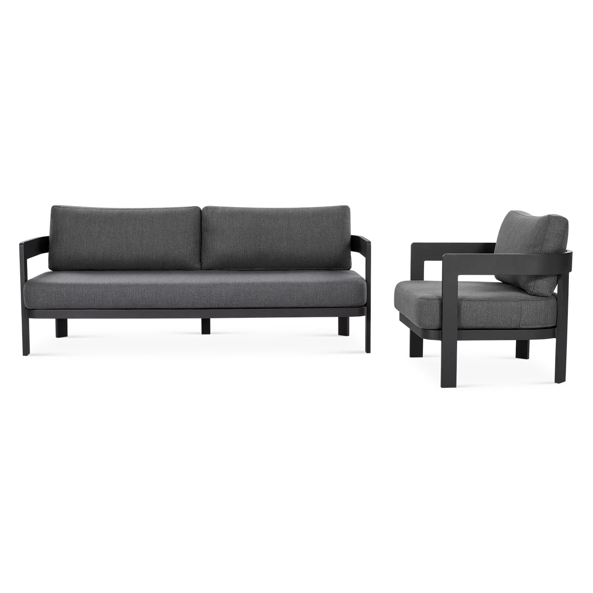 Coconut - Ensemble Canapé et fauteuil extérieur en aluminium