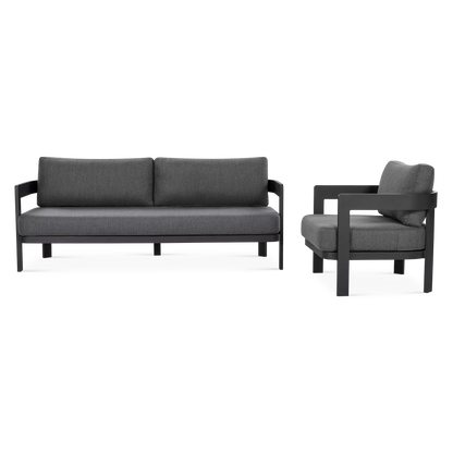 Coconut - Ensemble Canapé et fauteuil extérieur en aluminium
