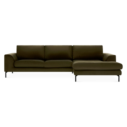Jazz - Velvet-Upholstered Sectional Sofa by Furninova