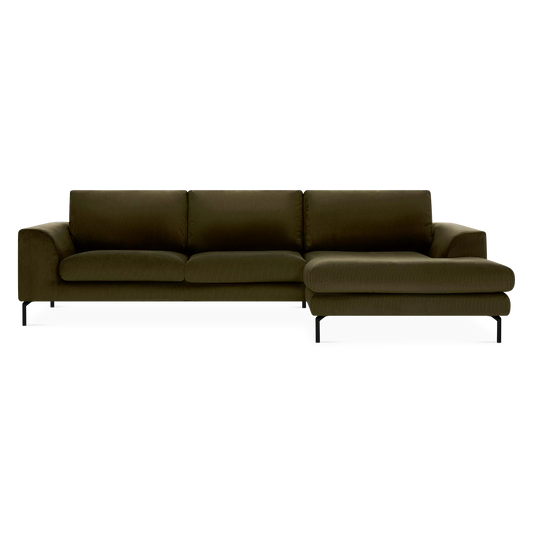 Jazz - Velvet-Upholstered Sectional Sofa by Furninova