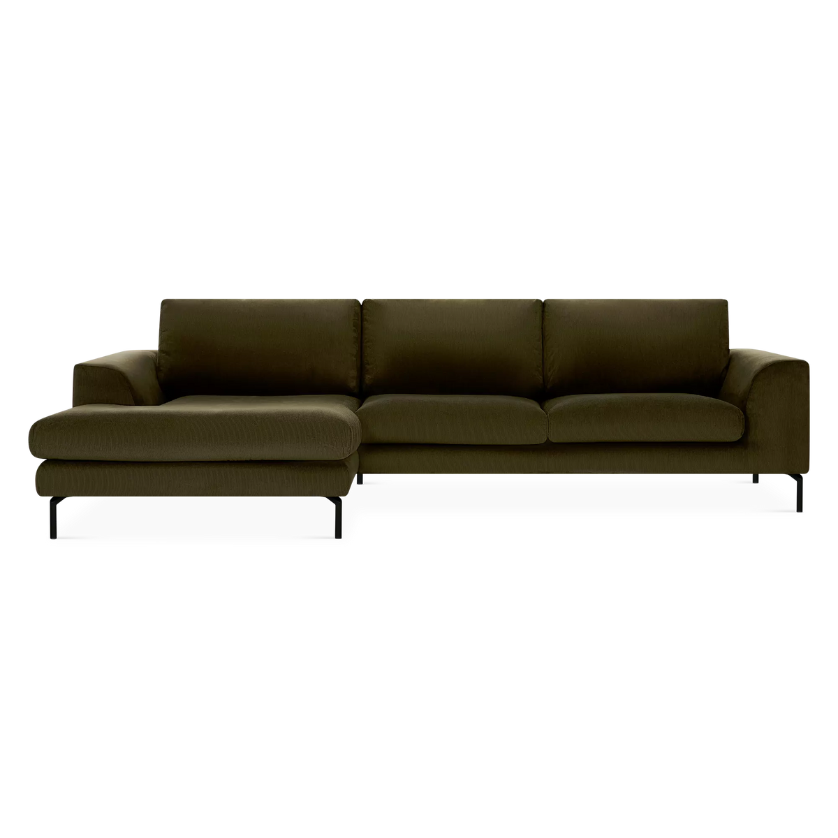 Jazz - Velvet-Upholstered Sectional Sofa by Furninova