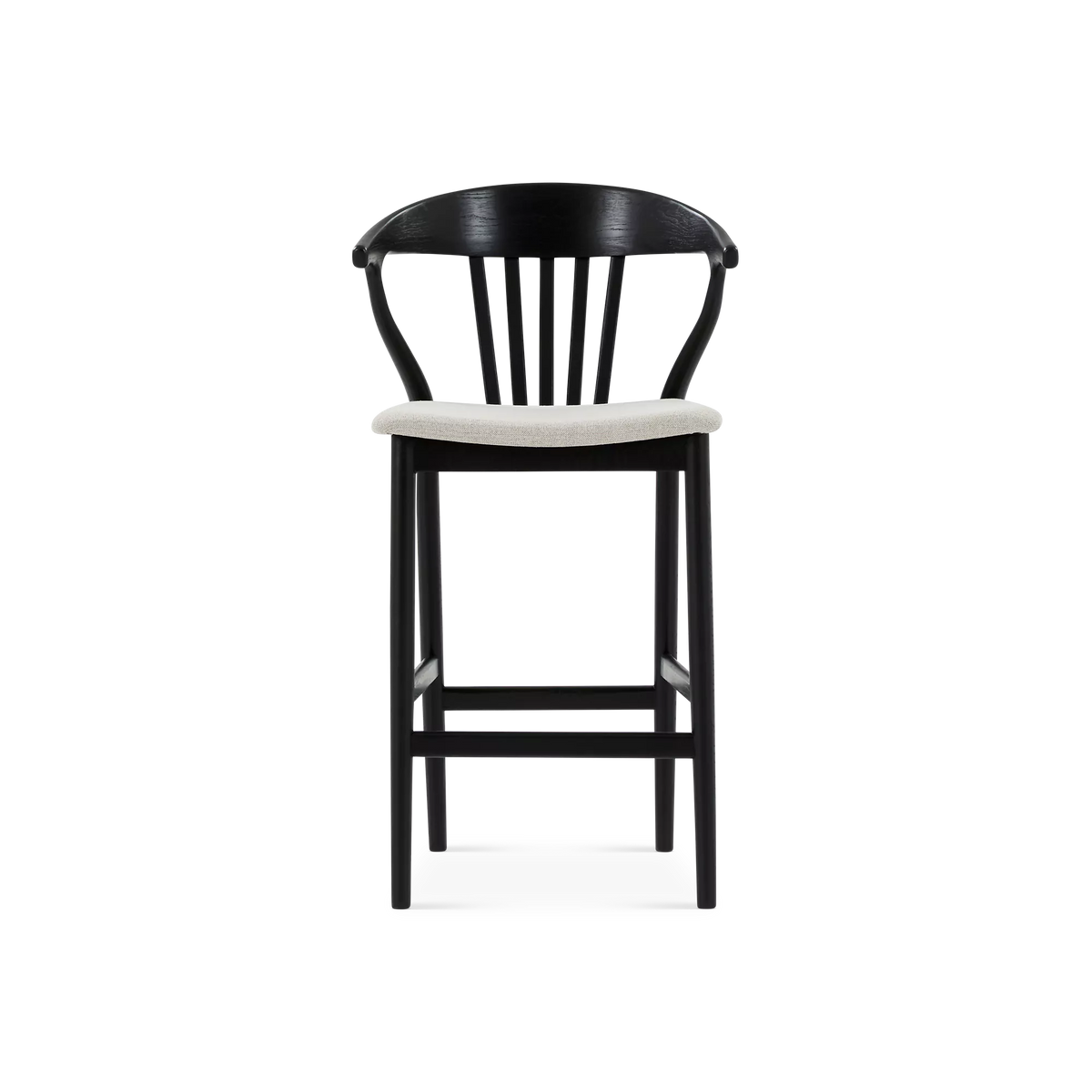 Nordic - Tabouret en chêne et tissu naturel