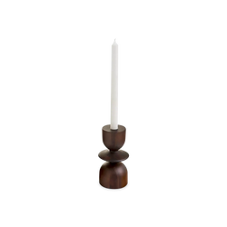 Lake - dark wood candleholder