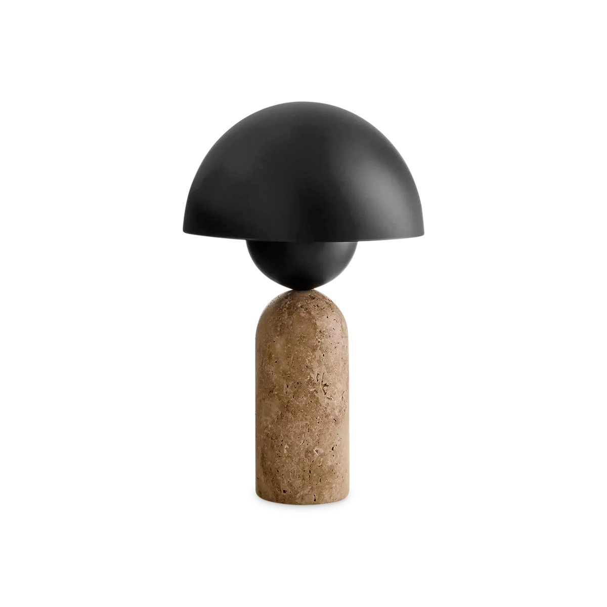 Euclide - travertine and metal table lamp