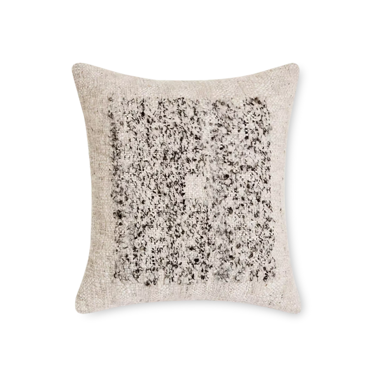 Parvan - square cushion in ivory and brown