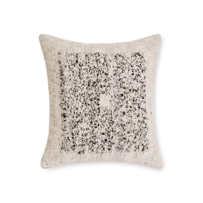 Parvan - square cushion in ivory and brown