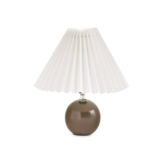 Davy - ceramic lamp with pleated shade