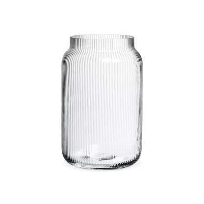 Parallel I - glass vase with textured