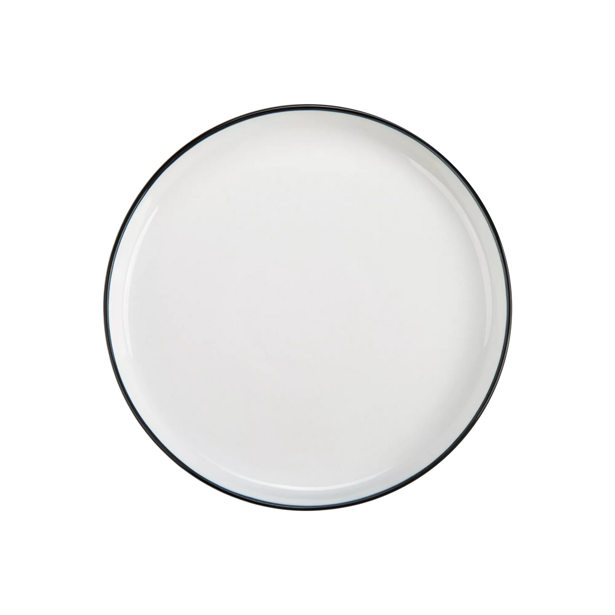 Silhouette - White Porcelain Dinner Plate