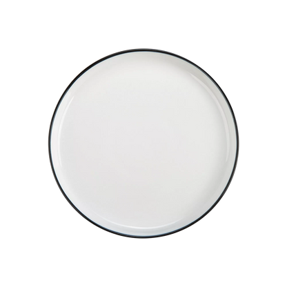 Silhouette - White Porcelain Dinner Plate