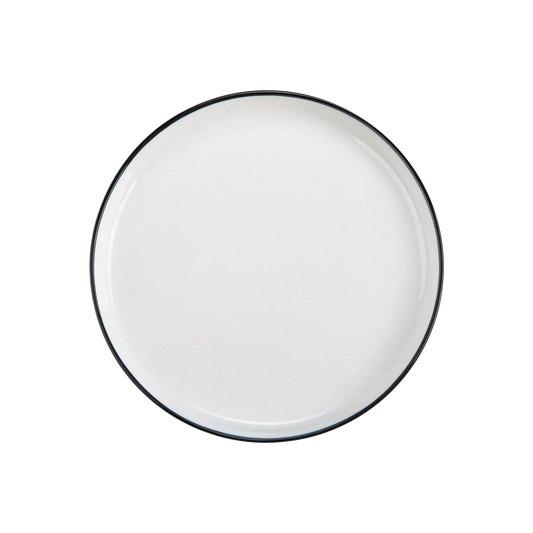 Silhouette - White Porcelain Dinner Plate